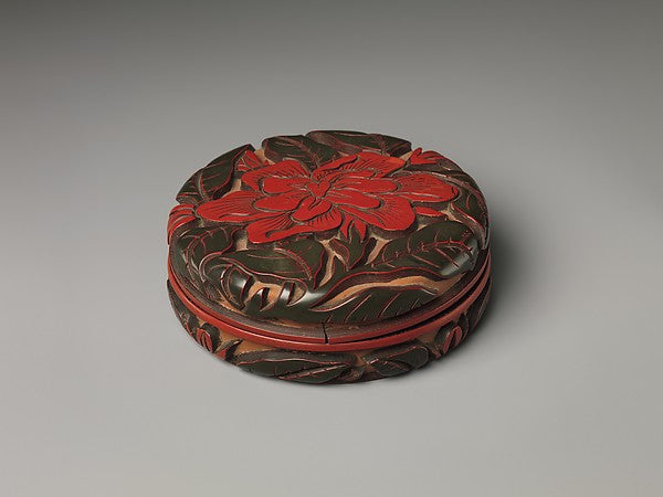 ,Box with camellia 14th cent,16x12