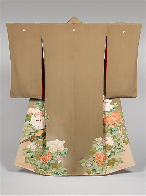 ,Kimono with Pheasants amid Peonies first half of,16x12"(A3)Poster