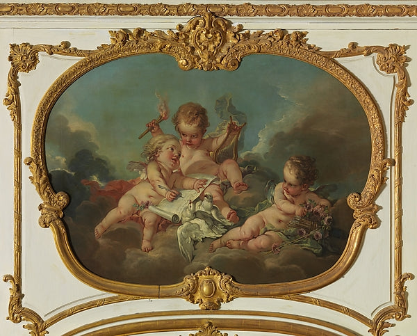 François Boucher and Workshop:Allegory of Lyric Poetry 1753-16x12"(A3) Poster