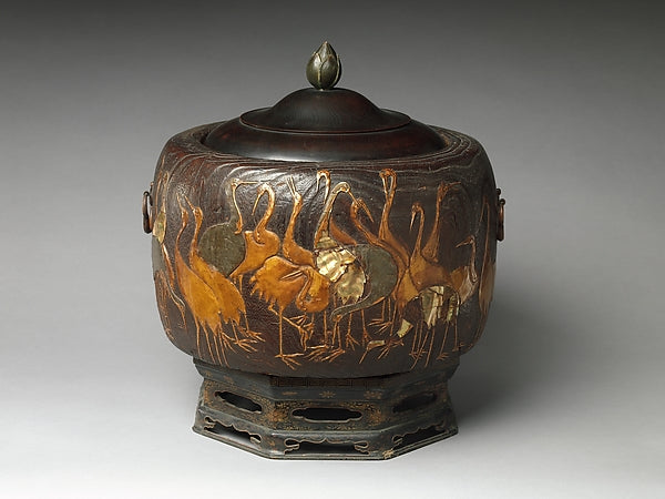 Coal container 18th cent-School of Ogata K?rin,  Poster Print Wall Art