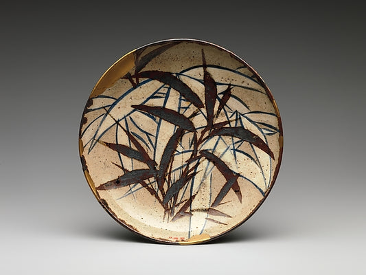 ,Kenzan-style Dish with Bamboo Leaves 17th–18th cent,Japan ukiyo-e Period Image,16x12"(A3) Poster