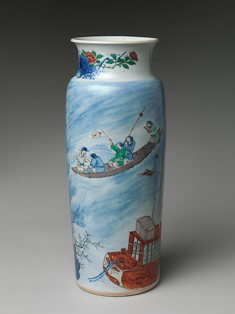 Vase with Scene from The Story of the Blue Robe mid-17th cent,16x12"(A3)Poster