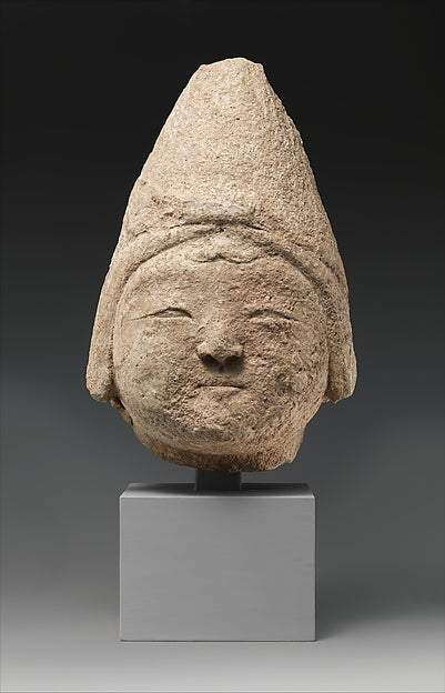 :Head of a Central Asian Figure in a Pointed Cap 12th–early -16x12"(A3) Poster