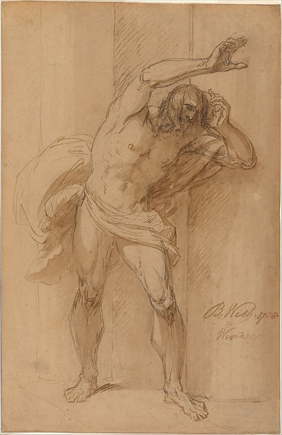 Study for the Crucifixion 1788-Benjamin West,  Poster Print