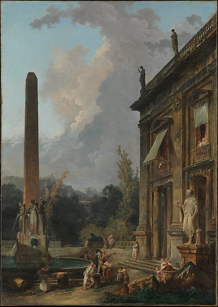 Hubert Robert:Wandering Minstrels -16x12"(A3) Poster