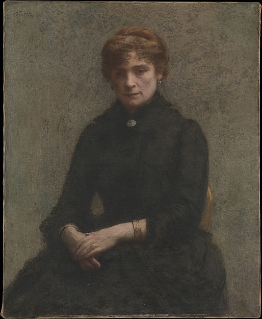 Henri Fantin-Latour:Portrait of a Woman 1885-16x12"(A3) Poster