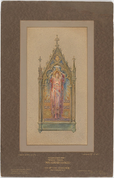 Suggestion for mosaic panel  Mrs. Edward Van Ingen  Church of,  Poster Print