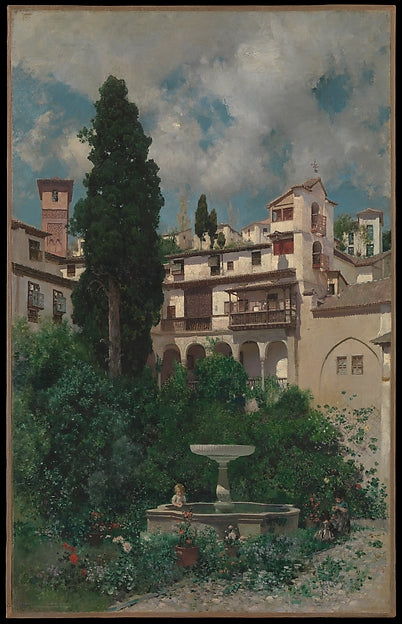 Martín Rico y Ortega:A Spanish Garden -16x12"(A3) Poster
