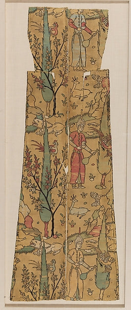 :Textile Fragment Depicting a Figure in a Landscape 16th cen-16x12"(A3) Poster
