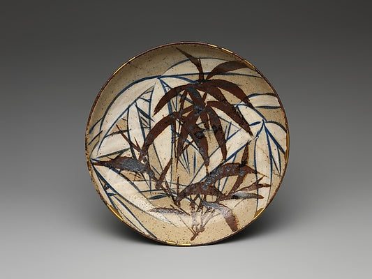 ,Kenzan-style Dish with Bamboo Leaves 17th–18th cent,Classic Ming China Image,16x12"(A3) Poster