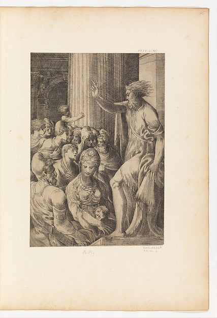 St. Paul Preaching in Athens c1548–53-Andrea Schiavone   c1510,  Poster Print Wall Art