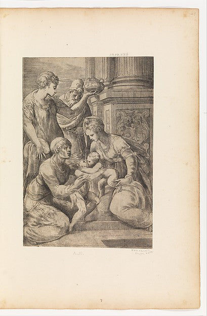 Holy Family with Saints c1549–53-Andrea Schiavone   c1510?–156,  Poster Print Wall Art