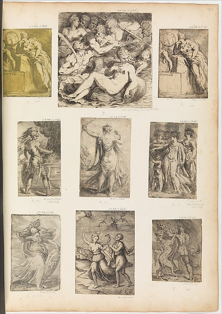Five Figures [Woman Extending her Right Hand Towards an Altar],16x12