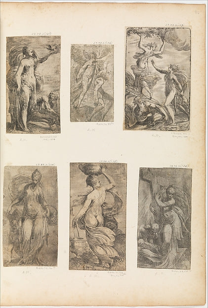 Persephone and Ascalaphus  c1548–52-Etched by Andrea Schiavone,  Poster Print Wall Art