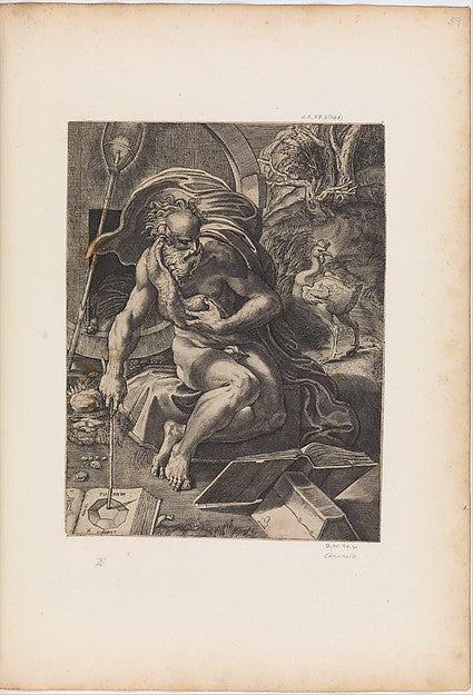 Diogenes c1527-Engraved by Giovanni Jacopo Caraglio ),After P,  Poster Print Wall Art