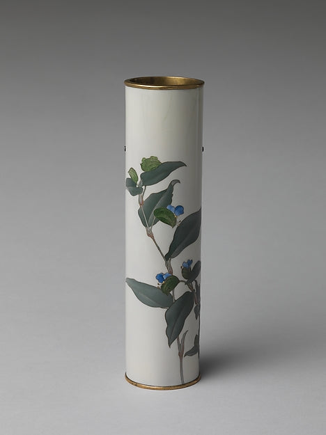 Brush Holder with Spiderwort Flowers c1904–10-Hattori Tadasabu,16x12"(A3)Poster
