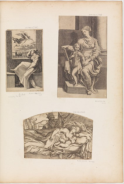 Satyr Watching a Young Mother and Child Sleeping-Angiolo Falco,  Poster Print Wall Art