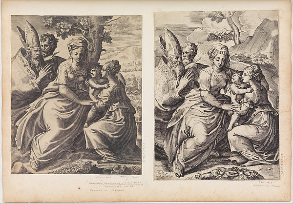 Madonna and Child [Madonna and Child with St. Catherine  St. J, Poster Print
