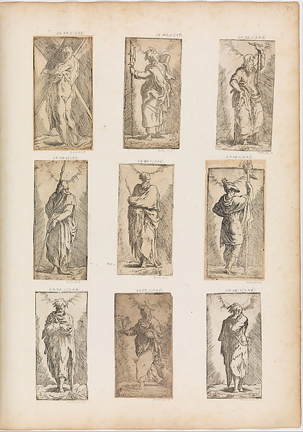 St. Bartholomew 16th cent-Etched by Master F. P.,16x12"(A3)Poster