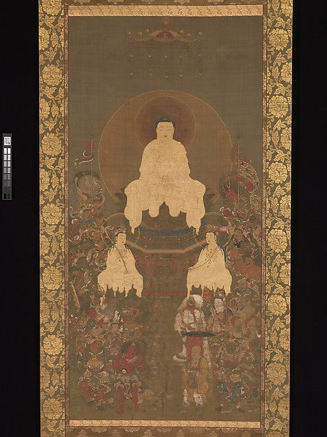 ,Shakyamuni Triad with the Sixteen Protectors of the,16x12