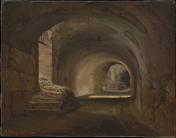 François Diday:Interior Passage in the Colosseum 1825-16x12"(A3) Poster