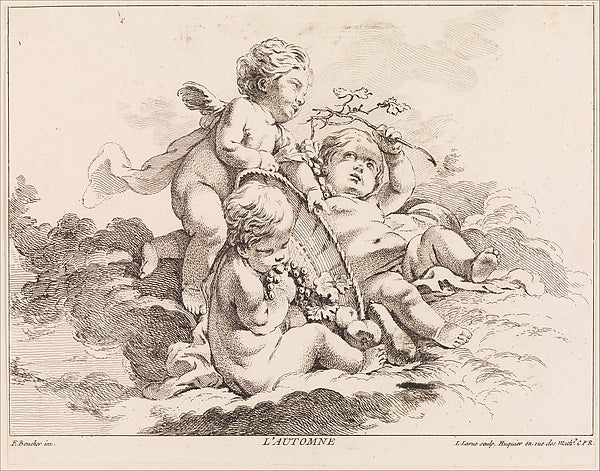 Autumn-Louis Félix de La Rue, After François Boucher ,  Poster Print Wall Art