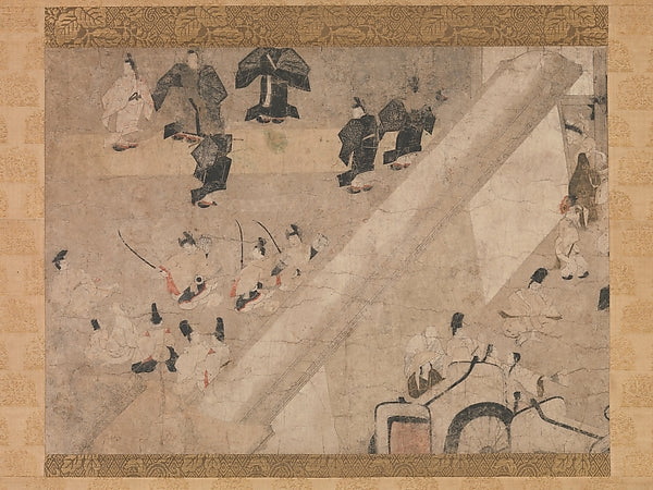 Imperial Visit to the Great Horse Race at the Kaya-no-in Mansi,Classic Ming China Image,  Poster Print Wall Art
