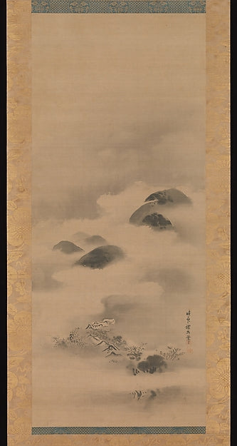 ,Landscape in Moonlight after 1662-Kano Tan'y ,Japan ukiyo-e Period Image,16x12"(A3) Poster