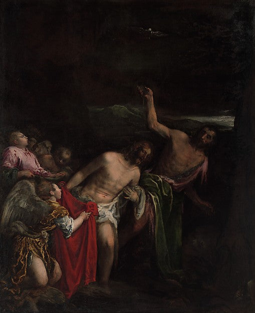 Jacopo Bassano:The Baptism of Christ c1590-16x12"(A3) Poster