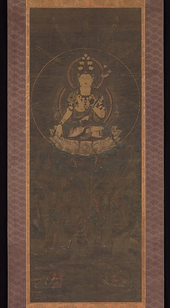 ,Eleven-Headed Kannon on Mount Fudaraka 13th cent,Classic Ming China Image,16x12