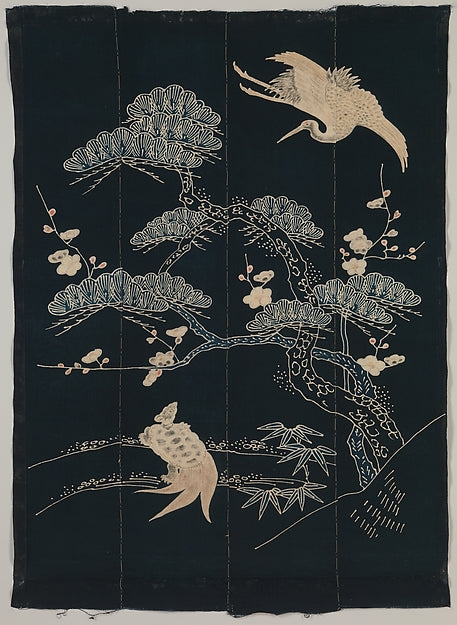 Futon Cover with Turtle  Crane  Pine  Plum  and Bamboo late 19,16x12"(A3)Poster