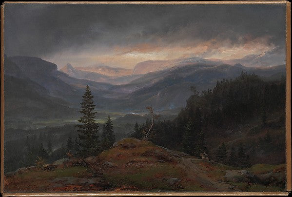 Johan Christian Dahl:View over Hallingdal 1844-16x12"(A3) Poster