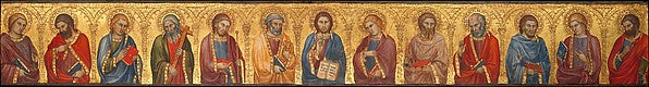 Taddeo di Bartolo:Christ and the Twelve Apostles c1400-16x12"(A3) Poster