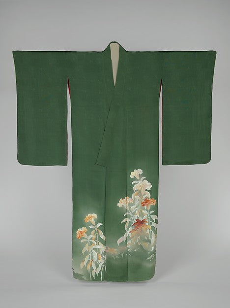 ,Kimono with Cockscomb Flowers,16x12"(A3)Poster
