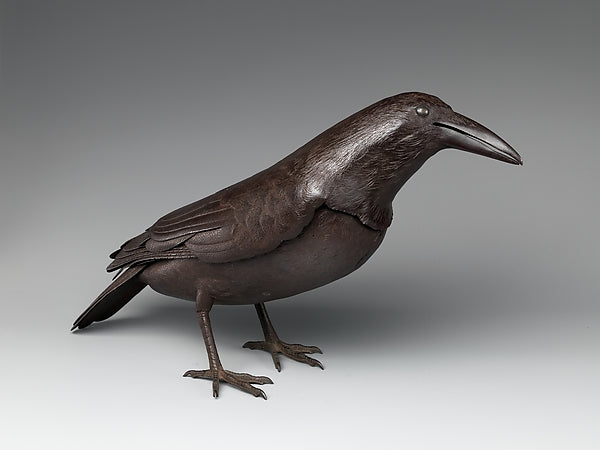 Okimono in the Form of a Raven early 18th cent My?chin Munesuk,  Poster Print Wall Art