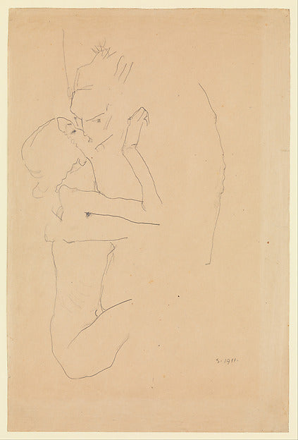 Egon Schiele:The Kiss 1911-16x12"(A3) Poster