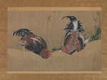 ,Gamecocks dated 1838-Katsushika Hokusai 1760–1849 Tokyo ),Japan ukiyo-e Period Image,16x12"(A3) Poster