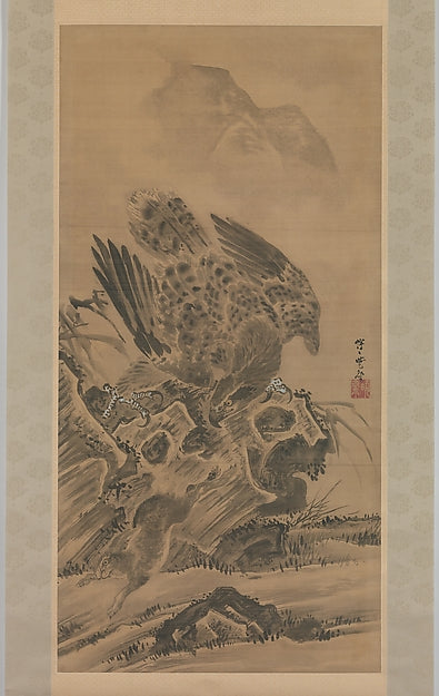 ,Eagle Pursuing Rabbit 1885-Kawanabe Ky?sai,16x12"(A3) Poster