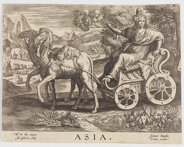 After Maerten de Vos:Asia from The Four Continents 16th cent-16x12"(A3) Poster