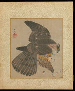 ,Album of Hawks and Calligraphy 17th–18th cent-Kano Tsune,Japan ukiyo-e Period Image,16x12"(A3) Poster