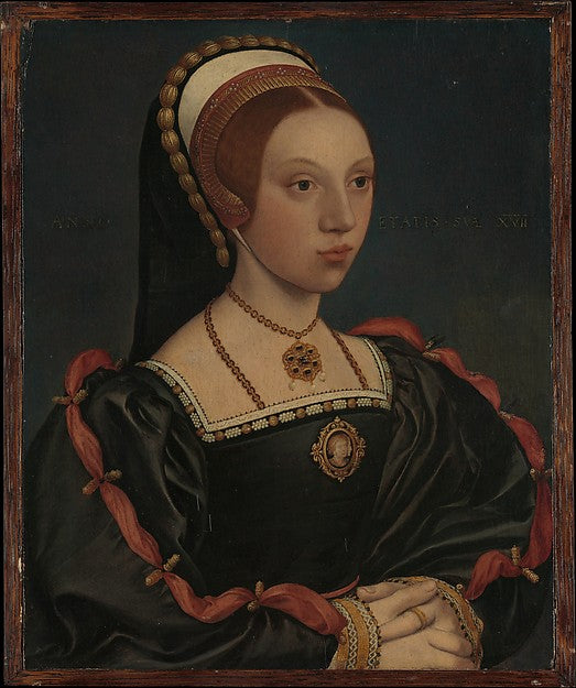 Workshop of Hans Holbein the Younger:Portrait of a Young Wom-16x12"(A3) Poster