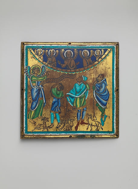 :Plaque with the Annunciation to the Shepherds c1165-16x12"(A3) Poster
