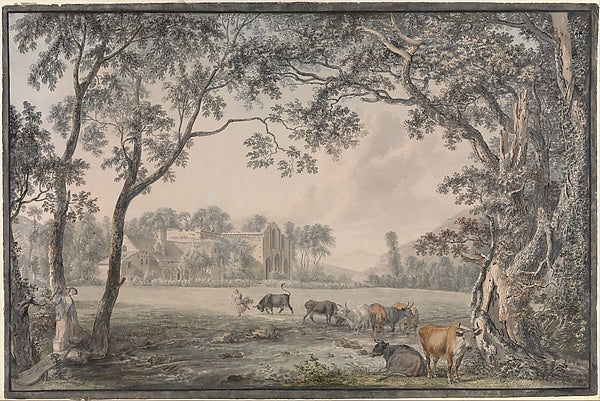 Paul Sandby:Valle Crucis Abbey Denbighshire 1770–79 -16x12"(A3) Poster
