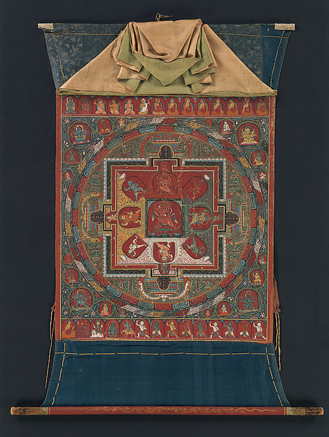 Mandala of Raktayamari late 14th cent-Attributed to Mikyo Dorj,16x12"(A3)Poster