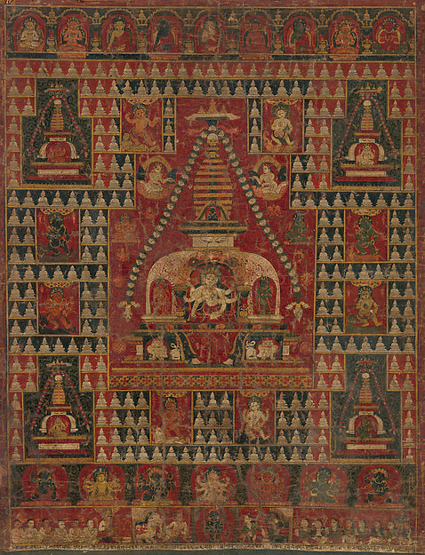 Ushnishavijaya Enthroned in the Womb of a Stupa dated 1510–19,16x12"(A3)Poster