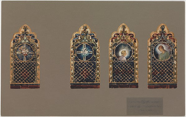 Designs for windows late 19th–early 20th cent Tiffany Studios,  Poster Print Wall Art