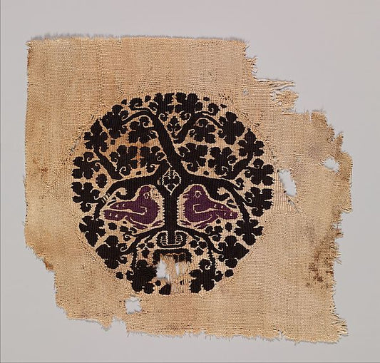 :Orbiculus with Grapevine Inhabited by Two Purple Birds Emer-16x12"(A3) Poster