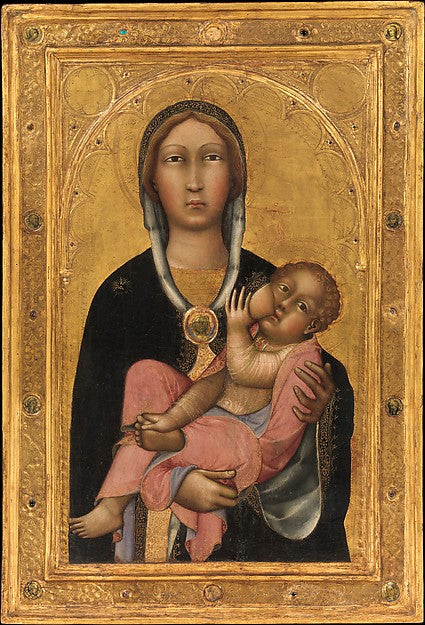 Paolo di Giovanni Fei:Madonna and Child 1370s-16x12"(A3) Poster