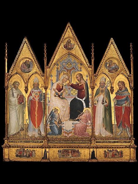Giovanni di Tano Fei:The Coronation of the Virgin and Saints-16x12"(A3) Poster