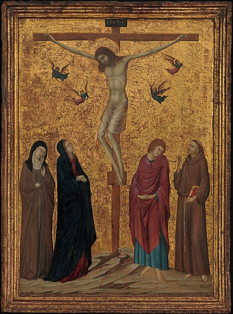 Attributed to Ugolino da Siena:The Crucifixion c1315–20-16x12"(A3) Poster